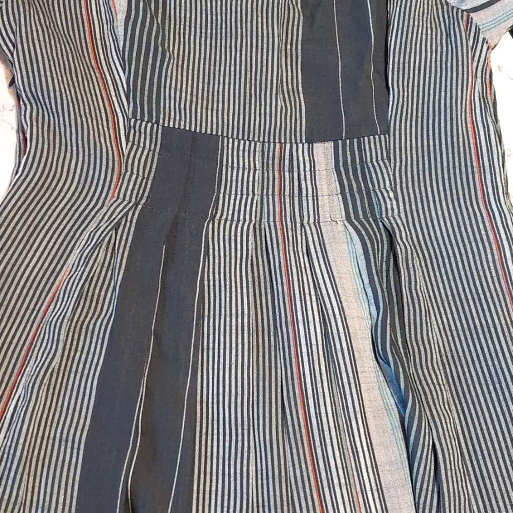 Universal Thread Black/gray Striped Midi Dress, Size XS - Picture 8 of 9